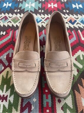 Salvatore Ferragamo suede loafers size 6 1/2